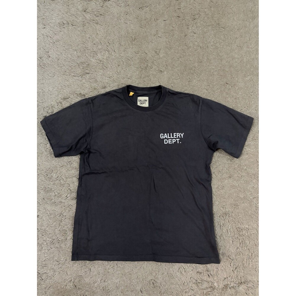 Gallery Dept. Grey  white  logo T-Shirt Size Medium